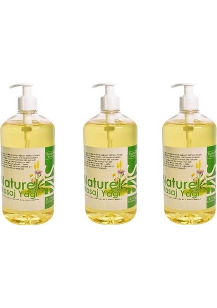 Bitkisel Naturel Masaj Yağı 3 Litre Pompalı Şişe