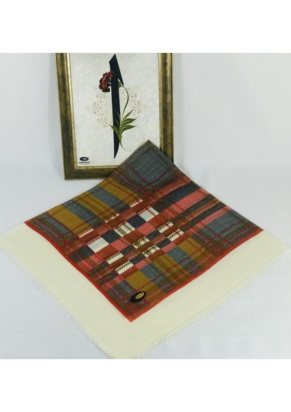 Flamlı Keten Tülbent Krem