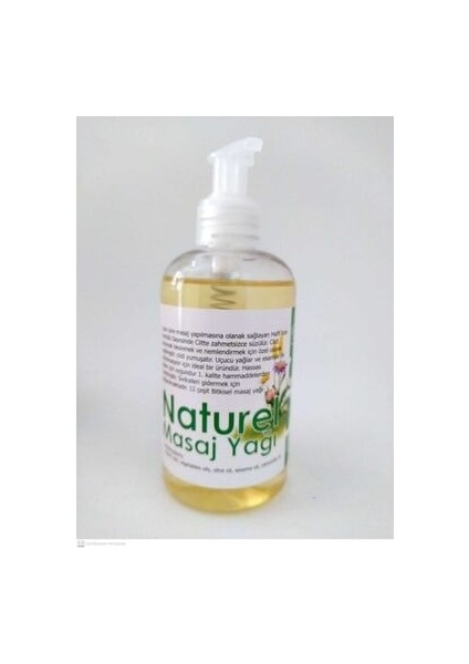 Bitkisel Naturel Masaj Yağı 3 Litre Pompalı Şişe