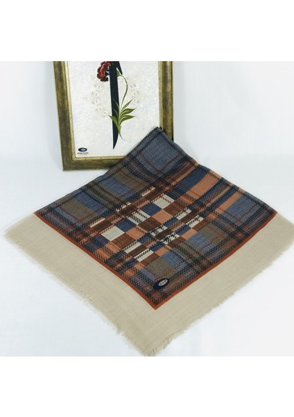 Flamlı Keten Tülbent Bej