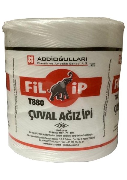 Ip Beyaz Çuval Ağzı % 100 Fibrilize Ip  1000 gr