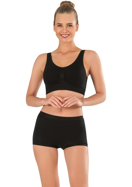 Kadın Seamless Dikişsiz Ipeksi Örme Kısa Şort Boxer Iz Yapmaz.