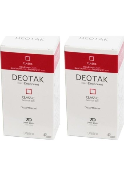 Deodorant Classic Krem 35 ml x 2 Adet