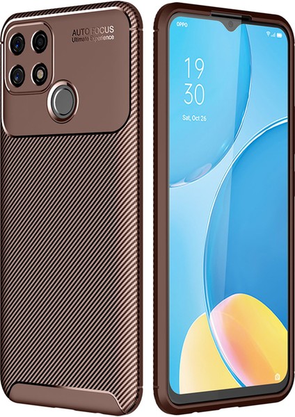 Oppo A15 Kılıf Esnek Tpu Silikon Kahverengi