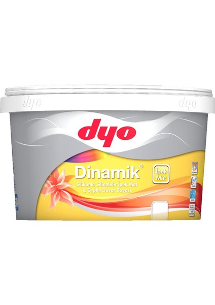 Dinamik Silikonlu Silinebilir Ipek Mat Iç Cephe Boyası 15 Lt Renk:alaçatı KOD:7252