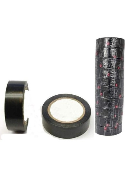 Elektrik Bandı Siyah Izole Pvc Elektrik Bandı 10'lu