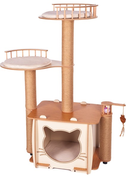 Happy Katlı Yataklı Kedi Evi - Kedi Tırmalaması fiyatları