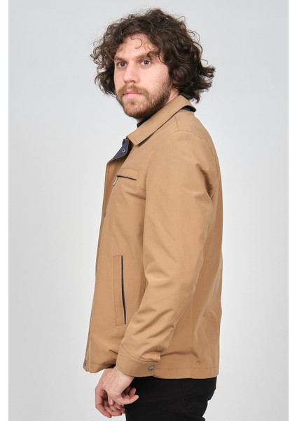 Erkek Gömlek Yaka Mevsimlik Mont 265697 Camel fırsatları