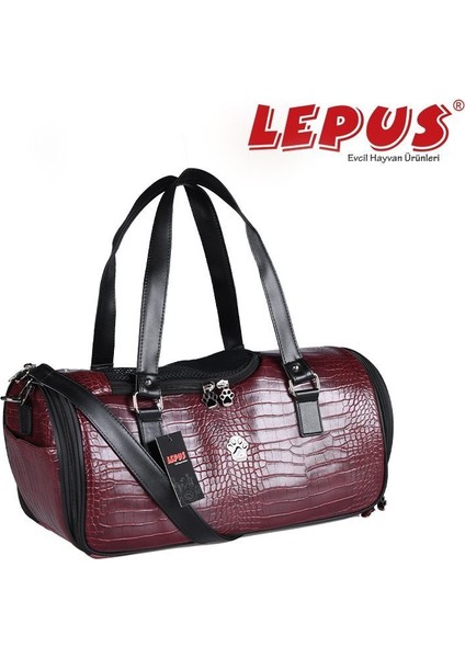 Kedi ve Köpek Için Duffle Bag Bordo 3X23X46H cm