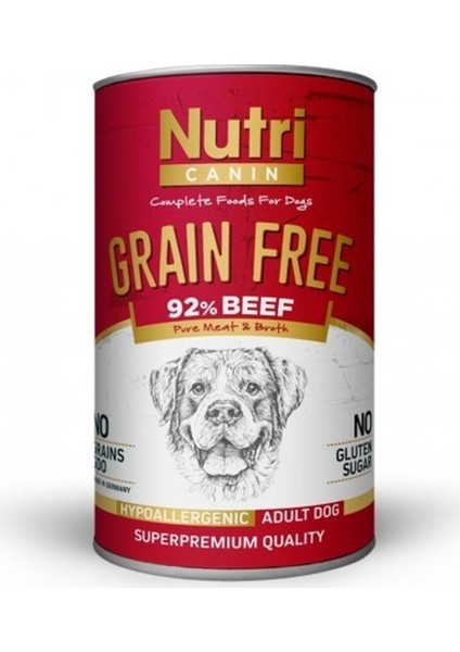 Nutri Canine Tahılsız Biftekli Patatesli Köpek Konservesi 400 gr 2'li Set Idili