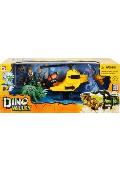 Dino Valley Dinozor Yakalayacı Araç Oyun Seti - Helikopter