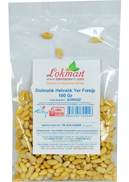 Dolmalık Helvalık Yer Fıstığı 100 gr Paket