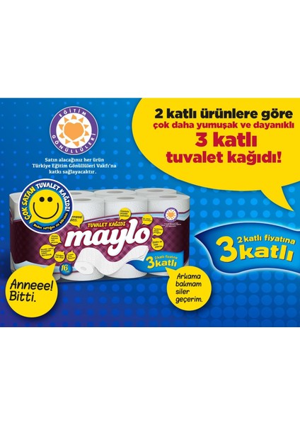 Tuvalet Kağıdı 3 Katlı 32 Li Paket+ 12 Li Kağıt Havlu (3 Katlı) fırsatları