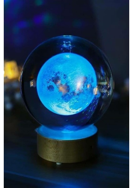 Renk Değiştiren LED Işıklı Dolunay Pilli Cam Küre 6 cm fiyatları