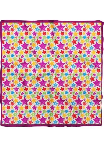 Kadın Mor Stars Desenli 50X50 Bandana Hyl DG0521-22