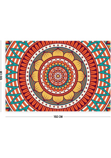 Mandala Desen Duvar Örtüsü Halısı 150 x 100 cm fiyatları