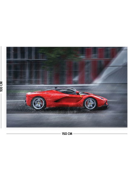 Kırmızı Ferrari Duvar Örtüsü Halısı 150 x 100 cm fiyatları