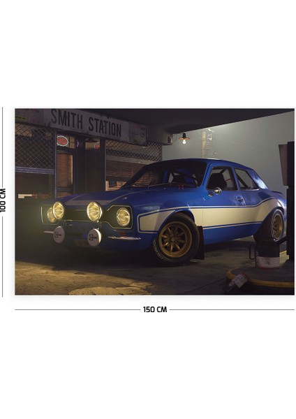 Fast And Furious Araba Duvar Örtüsü Halısı 150 x 100 cm