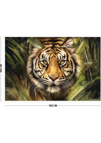 Kaplan Manzara Duvar Örtüsü Halısı 100 x 150 cm