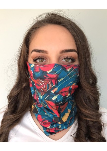 Paytak Moda Tüy Deseli Bandana Maske PYTKBB0014