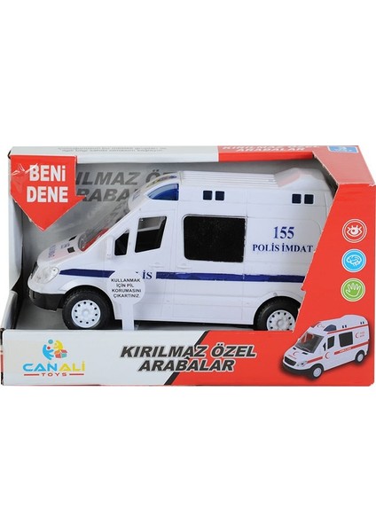 Çebi Toys Işıklı Sesli Pilli Polis Imdat Minibüs