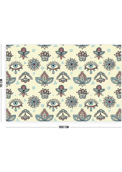 Nazar Boho Duvar Örtüsü Halısı 70 x 100 cm