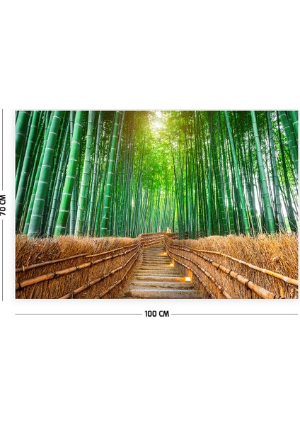Manzara Bambu Duvar Örtüsü Halısı 70 x 100 cm
