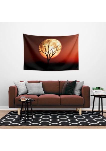 Dolunay Manzara Duvar Örtüsü Halısı 70 x 100 cm