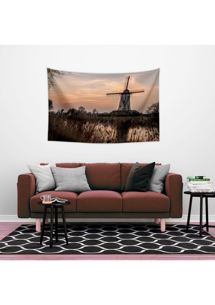 Yel Değirmeni Duvar Örtüsü Halısı 70 x 100 cm