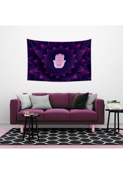 Mandala Hamse Duvar Örtüsü Halısı 70 x 100 cm
