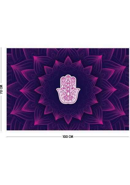 Mandala Hamse Duvar Örtüsü Halısı 70 x 100 cm