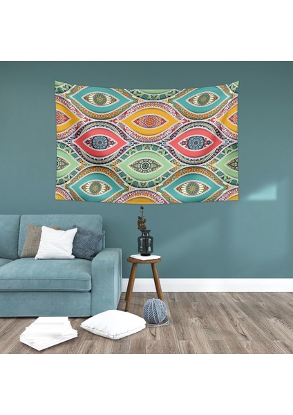 Mandala Göz Duvar Örtüsü Halısı 70 x 100 cm