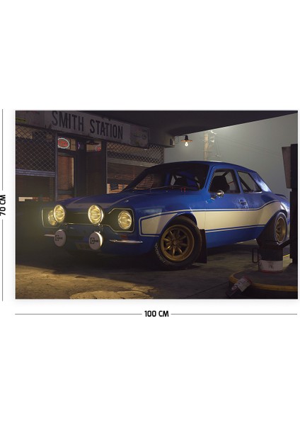 Fast And Furious Araba Duvar Örtüsü Halısı 70 x 100 cm