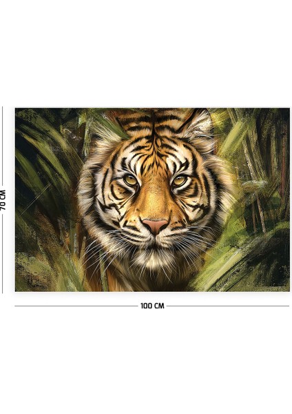 Kaplan Manzara Duvar Örtüsü Halısı 70 x 100 cm