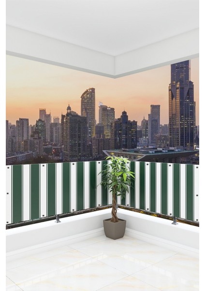 Balkon Demir Perdesi, 600 x 60 Yeşil