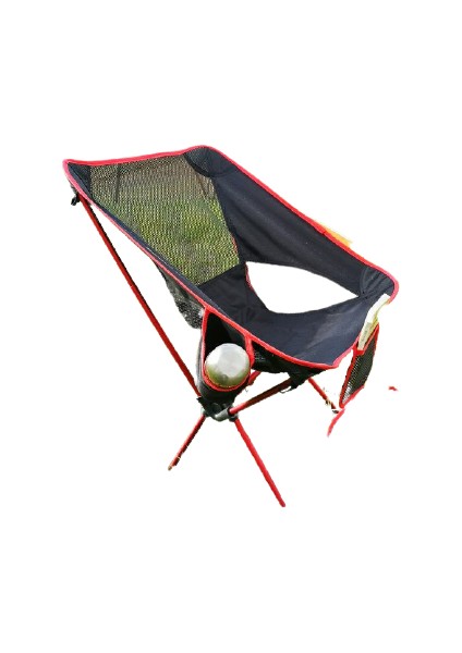 Kamp Sandalyesi Katlanır 3 Cepli Portatif Çantalı 150 kg Taşıma Kapasitesi