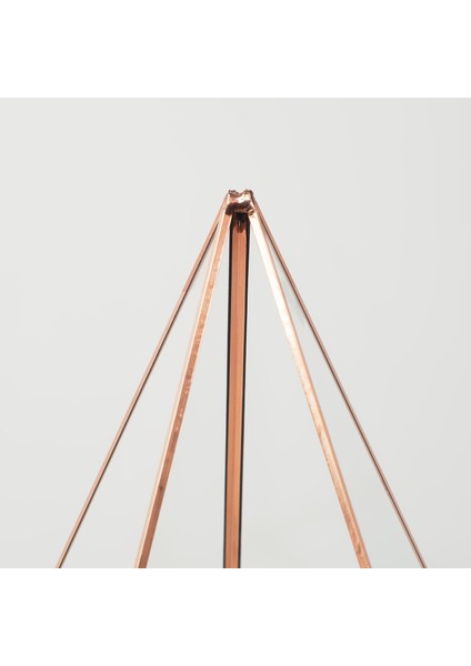 Bakır Rose Gold Geometrik Teraryum Prizma Cam Fanus 26X21X21CM fiyatları