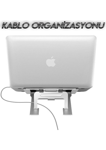 7-17 inch Macbook Notebook Laptop için Aluminyum Stand 6 Kademeli Masaüstü Tutucu - AL2510