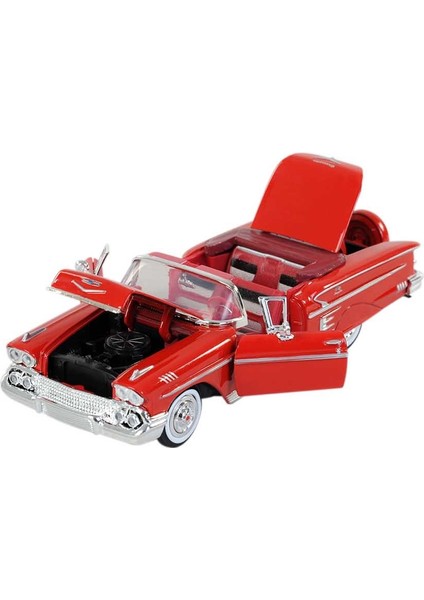 Metal 1958 Chevy Impala Kırmızı 1:24 Ölçek fiyatları