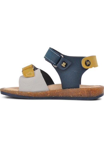 210109 Lacivert-Bej-Hardal Comfort Erkek Çocuk Sandalet fiyatları