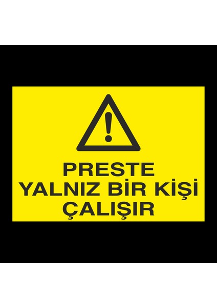 Preste Yalnız Bir Kişi Çalışır 20 x 30 cm