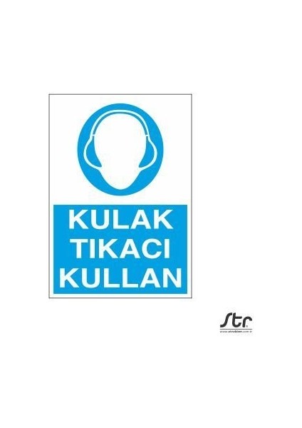 Kulaklık Tıkacı Kullan 20 x 30 cm