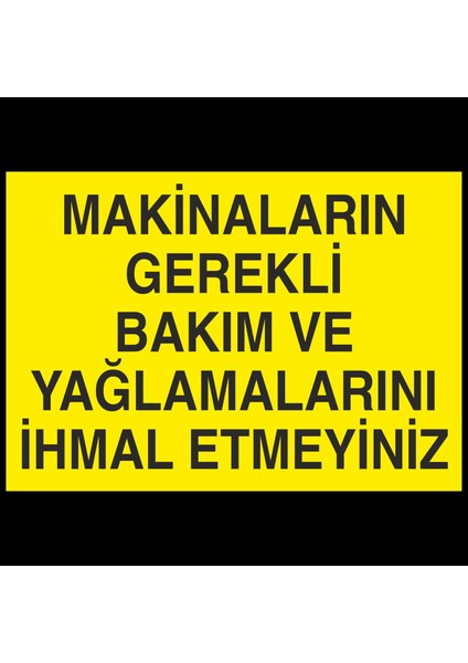 Makinları Gerekli Bakım ve 20 x 30 cm