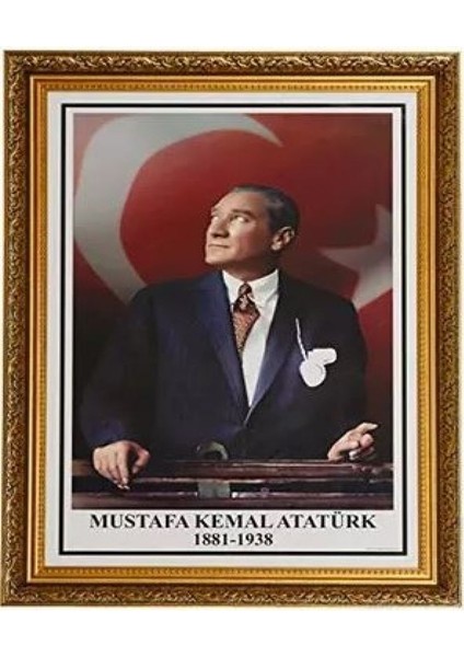 Lüks Mdf Çerçeveli Atatürk Köşesi 60 x 80 cm