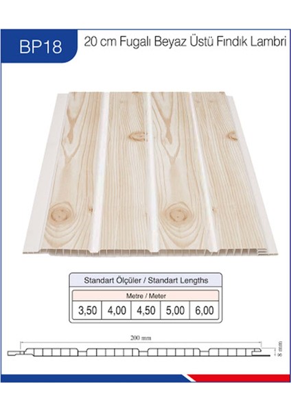 Pvc Tavanlık Plastik Tavan Ve Duvar Lambri Plastik Fugalı Tavan Lambri 100cm