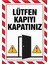 'lütfen Kapıyı Kapatınız' Pvc Uyarı Levhası (21X30 Cm) 1