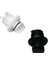 Drain Socket W/captive Plug, Round Ø40MM, White 1