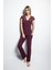 18420 Kısa Kollu Pijama Takım - Bordo 1