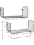 Metal Mutfak Banyo Duvar Rafı Havluluk 2 'li Set WD-103 5