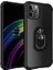 - Apple iPhone 12 Pro Max - Kılıf Yüzüklü Arkası Şeffaf Koruyucu Mola Kapak - Siyah 1